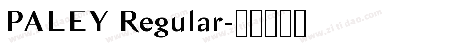 PALEY Regular字体转换